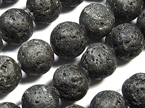 Pierre précieuse de lave Perlin 14/12/10/8/6/4 mm ronde, perles de lave, noires, pierre naturelle, pierre, pierre semi-précieuse pour bijoux, chaîne, bracelet, Pierre, Noir , 4mm 90stk 1 Strang