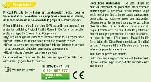 Phytoxil Pastilles Gorges irritées - Miel citron menthe – Dispositif médical- Hydrate les muqueuses sèches et irritées – 16 pastilles - A partir de 6 ans
