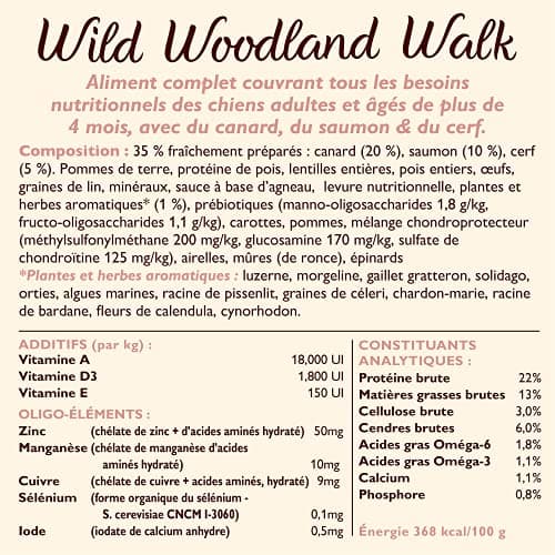 Lily’s Kitchen Fabriqué à partir d’ingrédients naturels Adulte Aliments secs pour chiens Saumon et chevreuil Recette sans céréales 7kg