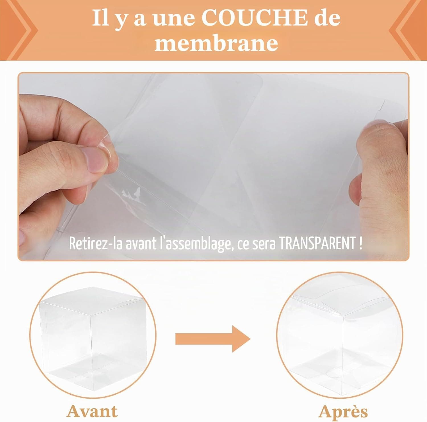 LALAGO 30 Pcs Boite Plastique Transparente pour Noël 12x12x12 cm