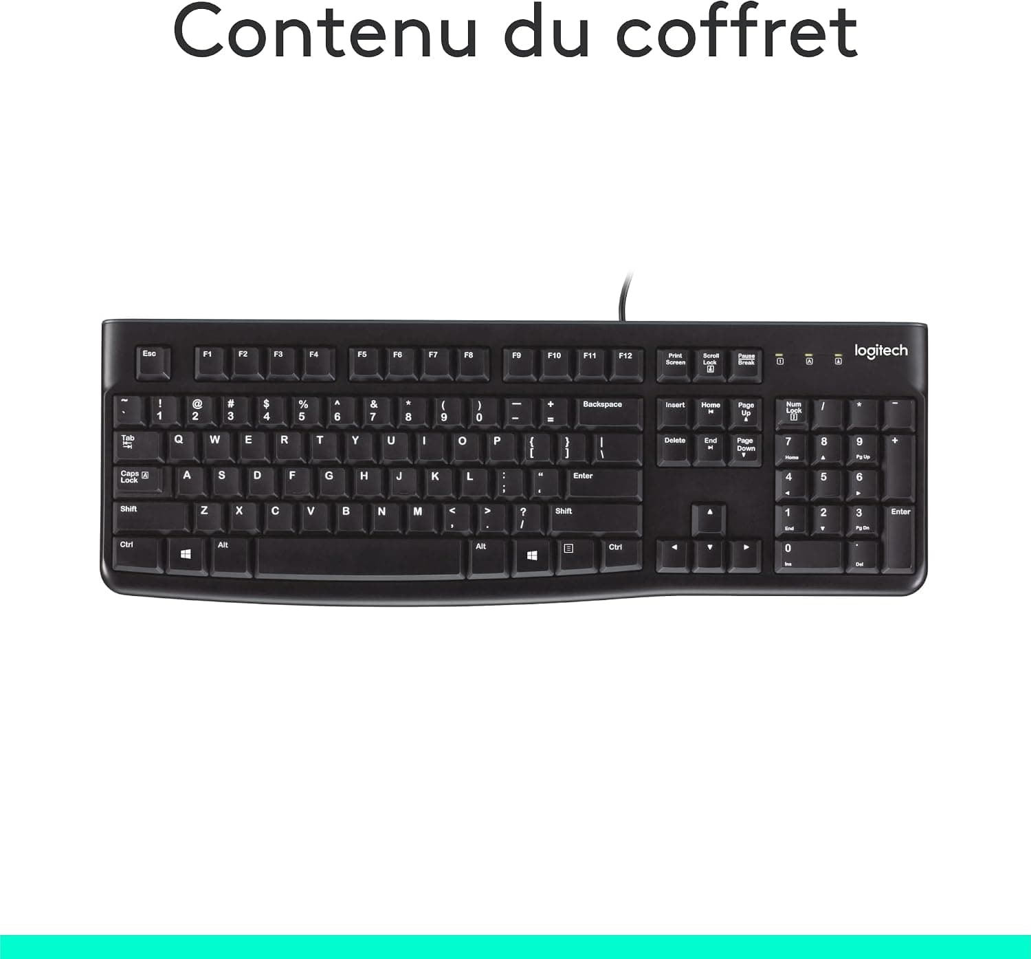 Logitech K120 Clavier Filaire pour Windows | Layout Francese AZERTY - Nero