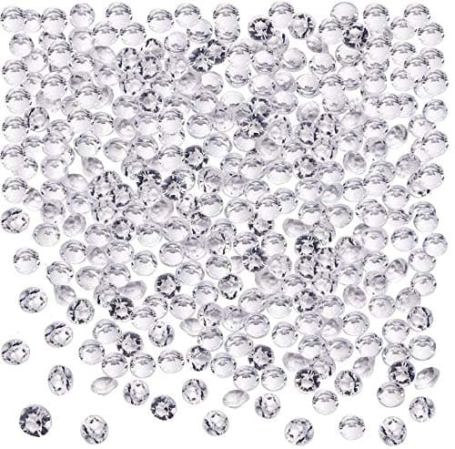 Aeromdale Diamond Scatter Crystals Wedding Bliss 5000pcs Diamants Transparents de Table confettis Diamants pour décoration de Table de Mariage Temps de Divertissement