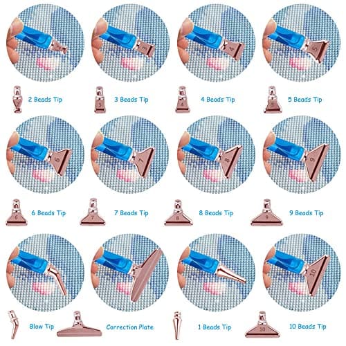 SENHAI Lot de 45 stylos pour peinture diamant - Pointes en acier inoxydable et plastique - Accessoires personnalisés pour peinture diamant 5D