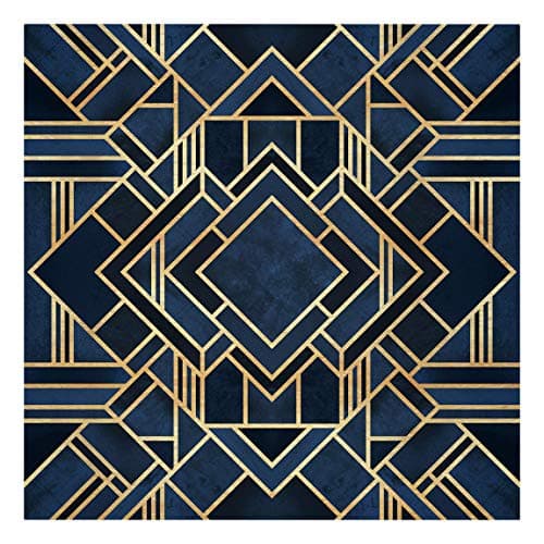 Bilderwelten Tableau Impression sur Toile Art Deco Gold Image, Peinture Murale 40 x 40cm