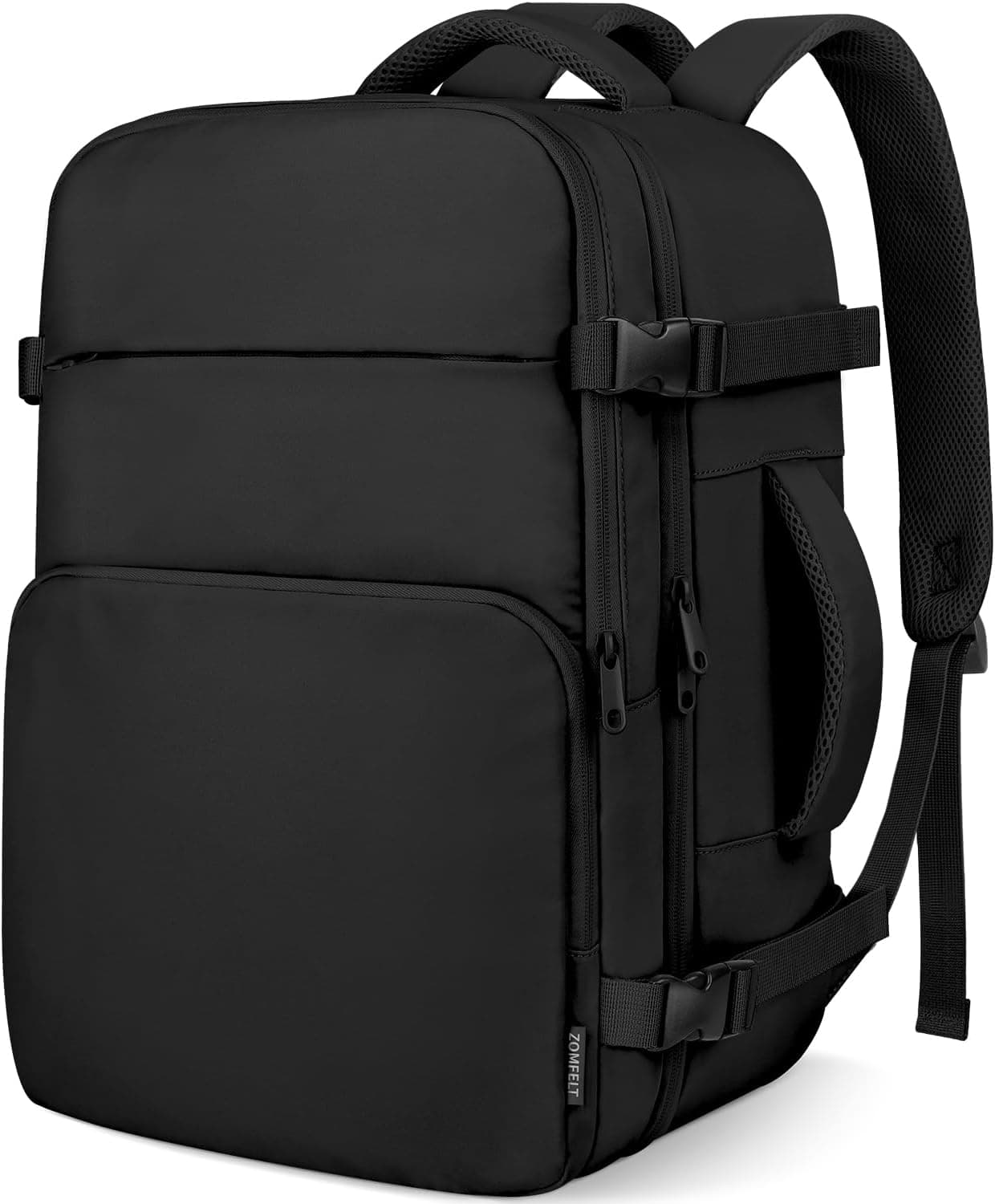 ZOMFELT Bagage Cabine 40x30x20, 24L Sac à Dos Voyage Cabine Avion | Étanche Sac Cabine Avion Femme Homme Sac de Voyage pour Wizzair Eurowings Ryanair , Sac à dos cabine pour PC 15 pouces, Noir