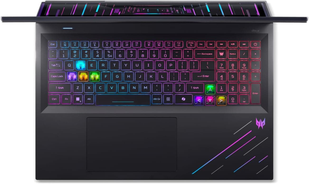 acer Predator Helios 18 AI I PC Portable Gamer 18" WQXGA 250Hz I Intel Core Ultra 9 (IA) I NVIDIA GeForce RTX 5080 I 64Go RAM I 1To SSD I Wi-Fi 7 I Windows 11 I Noir I Clavier Fr AZERTY I PH18-73-91FQ