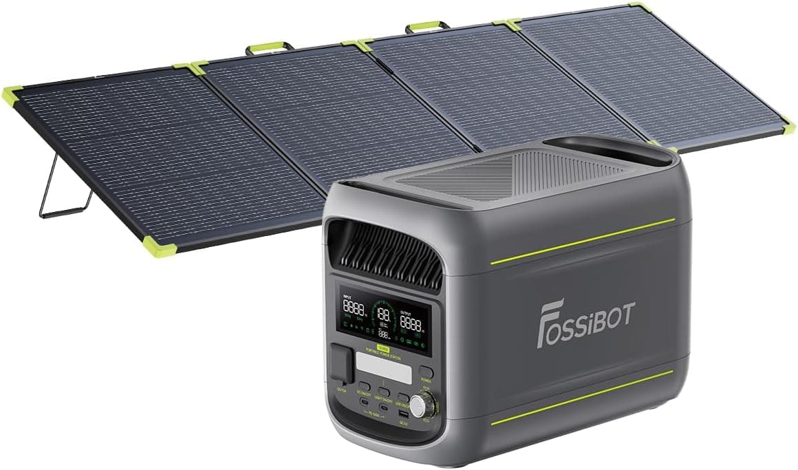 FOSSiBOT F1800 Station Électrique Portable avec Panneau Solaire 200W