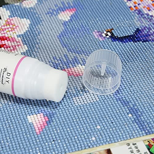 URFEDA Scellant Peinture Diamant 60ml Colle de Peinture Au Diamant à Séchage Rapide Permanent Hold & Shine Effect Scellant pour 5D Diamond Painting Et Puzzle Outils de Peinture Au Diamant avec Brosse