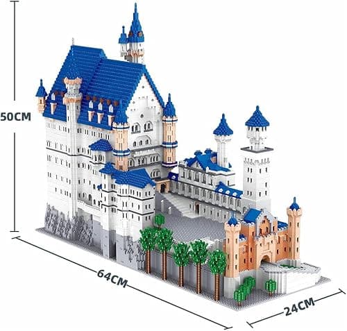 Kit de construction de château d'architecture technique Neuschwanstein 11810 - Kit de construction - Jouet éducatif pour enfants et adultes - Compatible avec la grande marque Technic