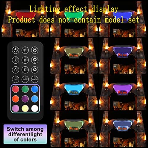 GEAMENT Jeu De Lumières (Télécommande) Compatible avec Lego (Jurassic Park:T.Rex Rampage) - Kit D'éclairage LED pour Jurassic World 75936 (Modèle de Bloc Non Inclus)