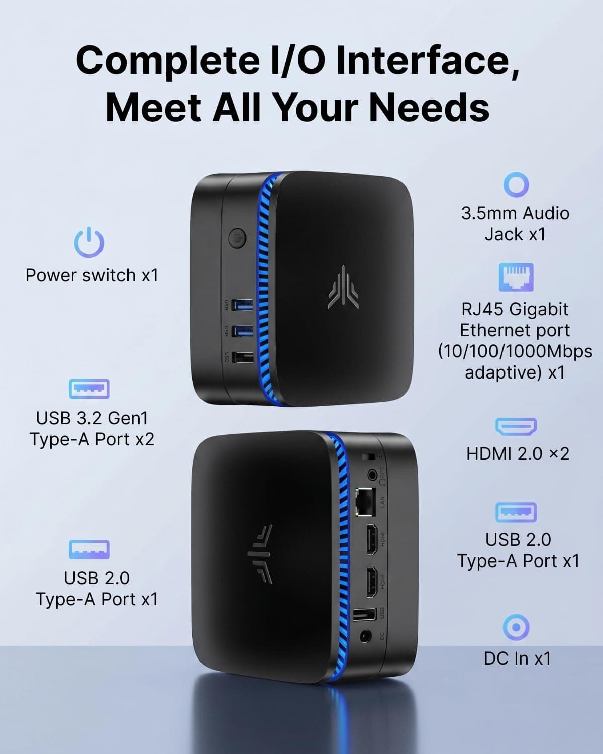 NiPoGi AK1 Plus Mini PC Ιntel N5030 12 Go RAM 256 Go SSD