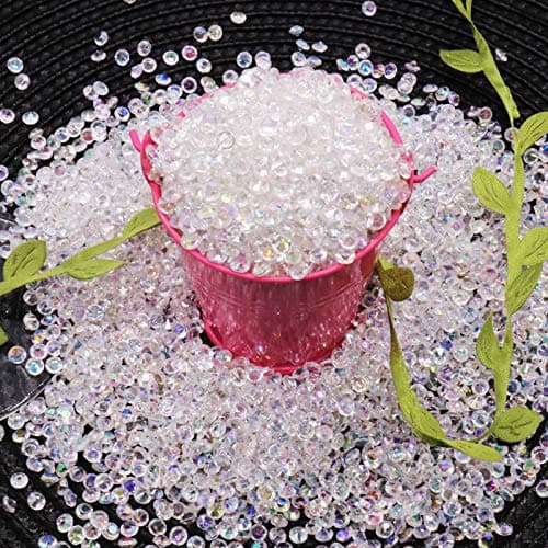 Allstarco 10PCS 30mm 35 Carats Acrylic Diamond Confetti AB Coating for Table Scatter Wedding Decorations Vase Fillers Individually Wrapped