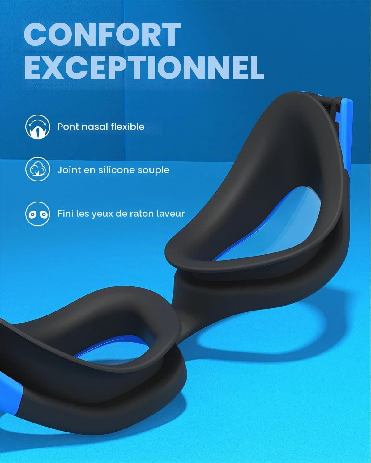 ZIONOR G1 Polarisées Mirror Lunettes de Natation pour Unisex Adulte Homme Femme, Anti Buée, 100% Anti UV Lunettes de Plongée