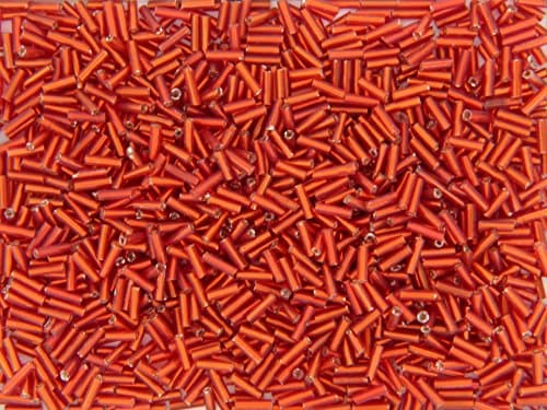 SACHET DE 21g ENVIRON 600 PERLES DE ROCAILLES ENVIRON 6 A 8 mm ROUGE - CREATION PERLES