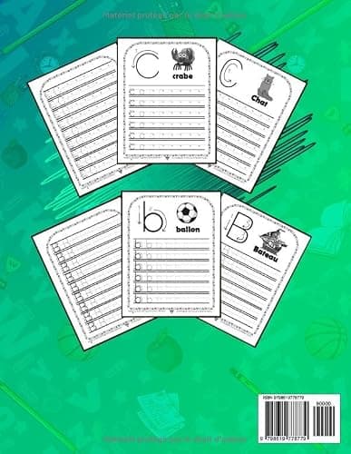 Cahier d'Ecriture des Lettres: Apprenez à votre enfant l’écriture des lettres de l’alphabet, tout en s’amusant ! Cahier d'exercice des minuscules et majuscules. Convient à partir de 4 ans.