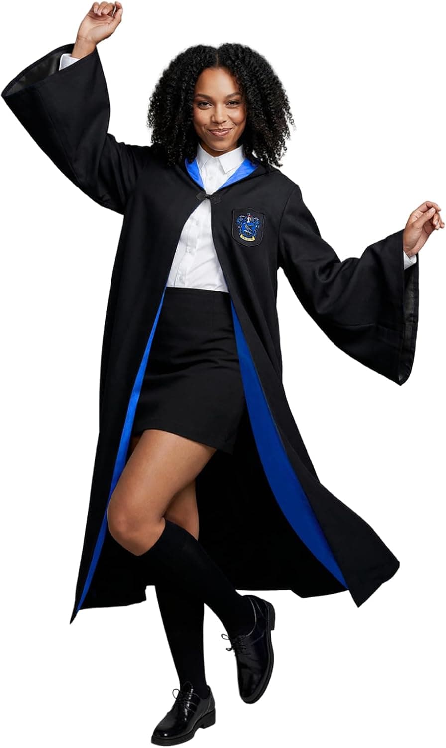 Funidelia Déguisement Officiel Serdaigle Harry Potter pour homme et femme, Inclut: Tunique avec écusson imprimé - Tenue pour adultes pour fêtes, Carnaval et Halloween