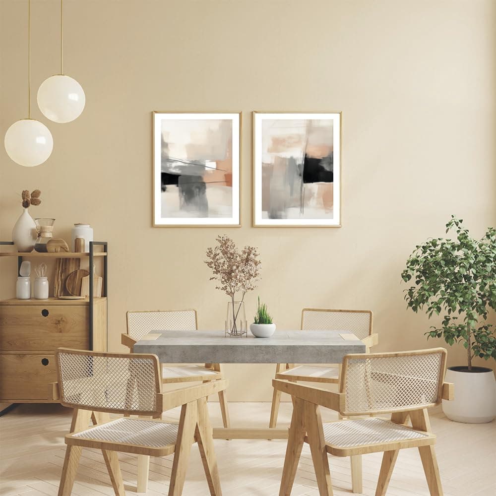 Winund Set de 6 affiches decoration murale 30x40 cm – SANS CADRE, poster mural pour salon et chambre – affiche murale moderne, tableau deco