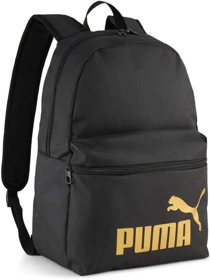 PUMA PUMA PHASE Backpack, Sacs à dos classiques Unisexe, PUMA Black-Gold-No.1 Logo, OSFA - 091164