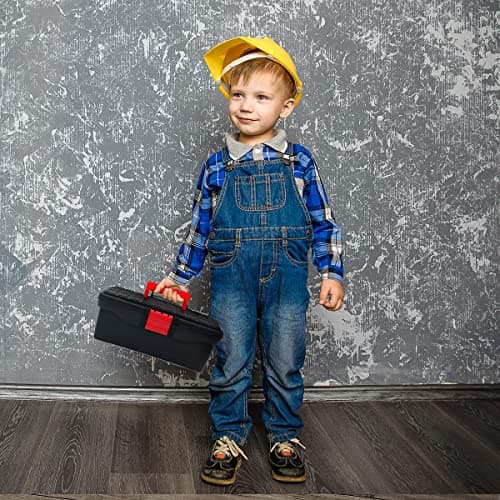 Hyrenee 48 Pièces Outils de Travail Jouet Enfants Constructions Boîte à Outils avec Perceuse Jeu D'imitation Jeu Éducatif Anniversaire Noël Cadeau pour Enfants 3 4 5 6 7 8 Ans(Rouge)