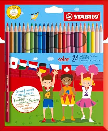 Stabilo Color Crayon de couleur dans emballage en carton 24 pièces