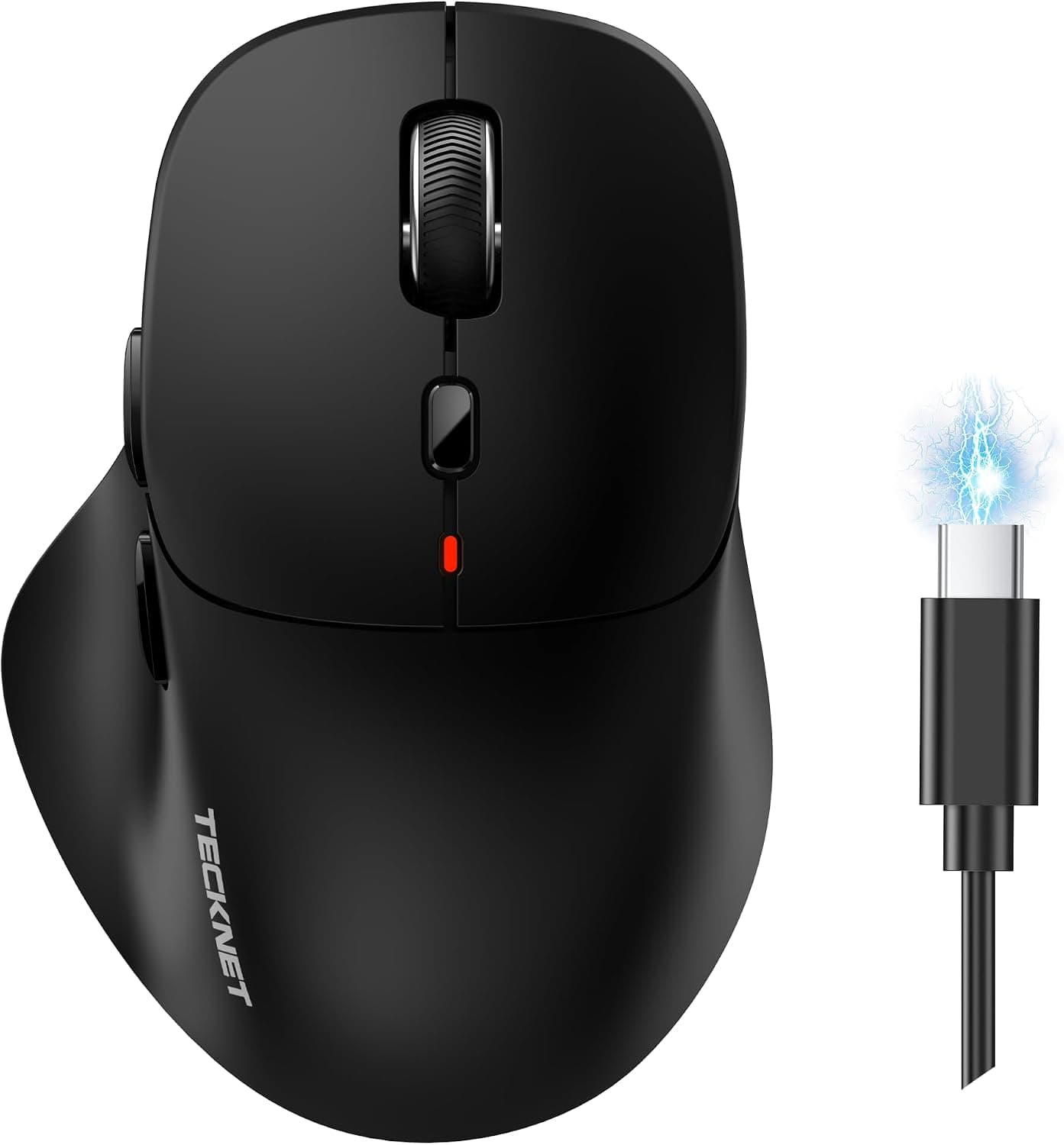 TECKNET Souris sans Fil Rechargeable, Silencieuse Bluetooth 5.0 + 2,4 GHz