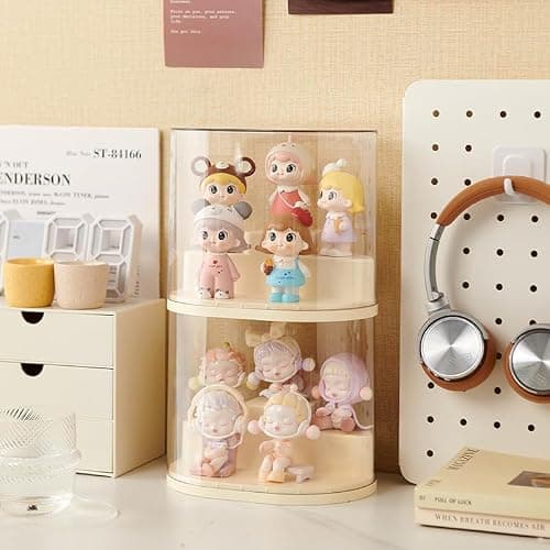 Vitrine de rangement transparente pour poupées, jouets, boîte de rangement pour figurines d'action/jouets/objets de collection (ladre), Q4268