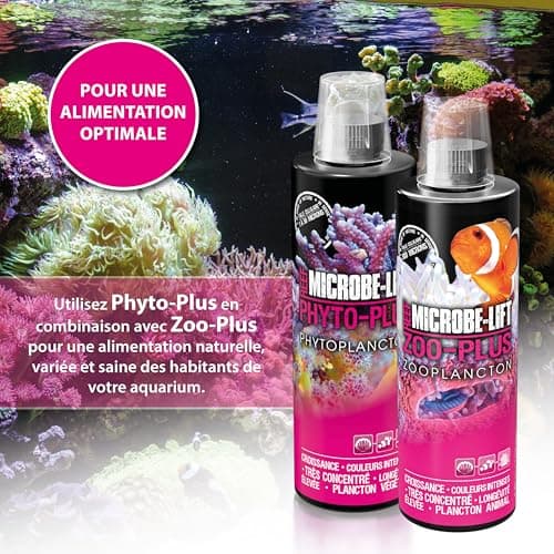 Microbe-Lift Zoo-Plus - 473 ML - Plancton de Haute qualité pour Aquariums Marins, Nourriture préservée Qui favorise la santé et la vitalité des coraux et Poissons.