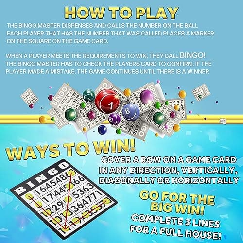 KreativeKraft Jeu de Bingo Enfant Adulte Jeu Loto Bingo Complet avec Distributeur Boules Numérotées Cartes et Jetons Jeux Famille Interieur