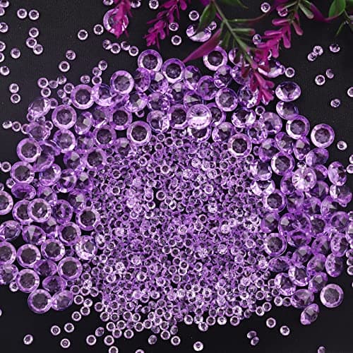 4200PCS Diamants Decoration de Table Violet Diamant Decoration Mariage Strass Acryliques Diamants en Acrylique pour Décoration Cristaux Acrylique Diamants pour Remplissage de Vase Diamants Décoratifs
