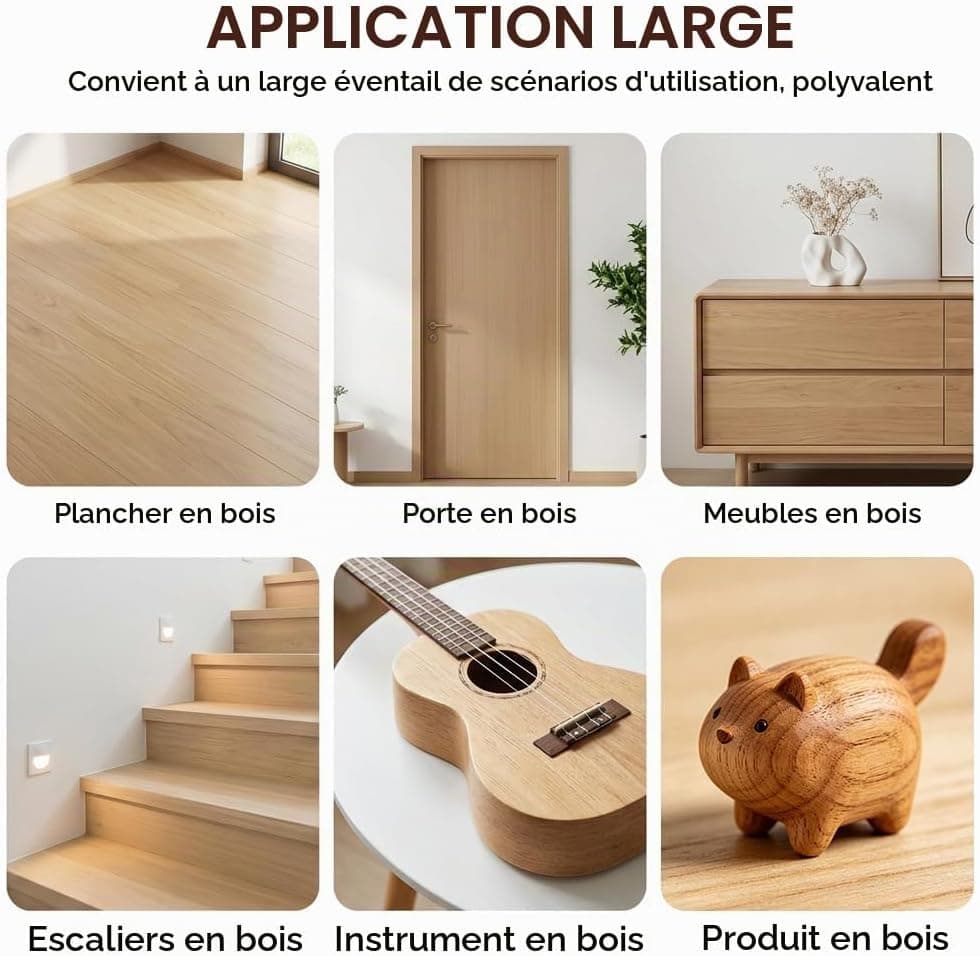 Kit de Réparation Parquet et Meubles en Bois, Blocs de Cire Mastic Bois