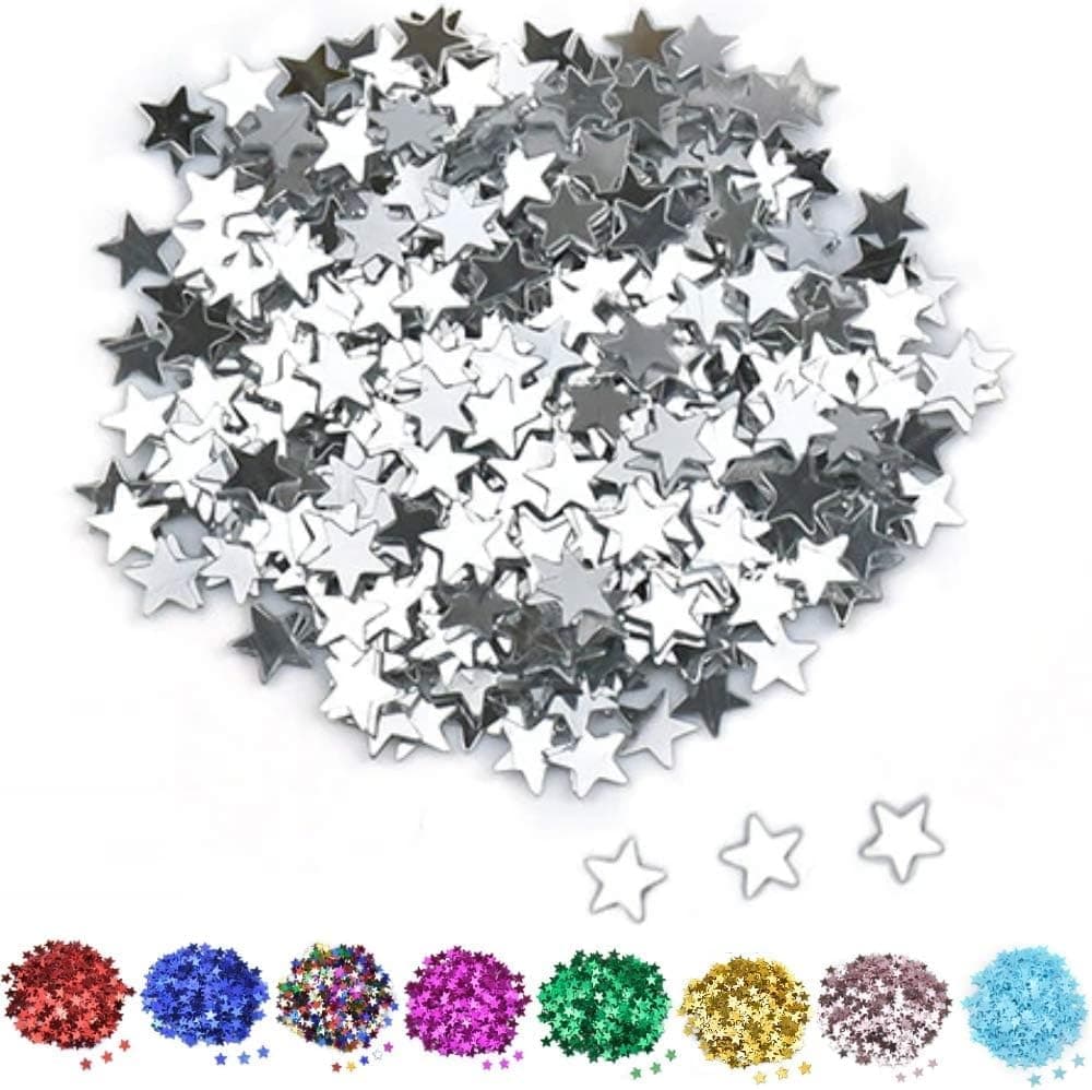 DIWULI Confettis Étoile Argent - Décoration Table Élégante