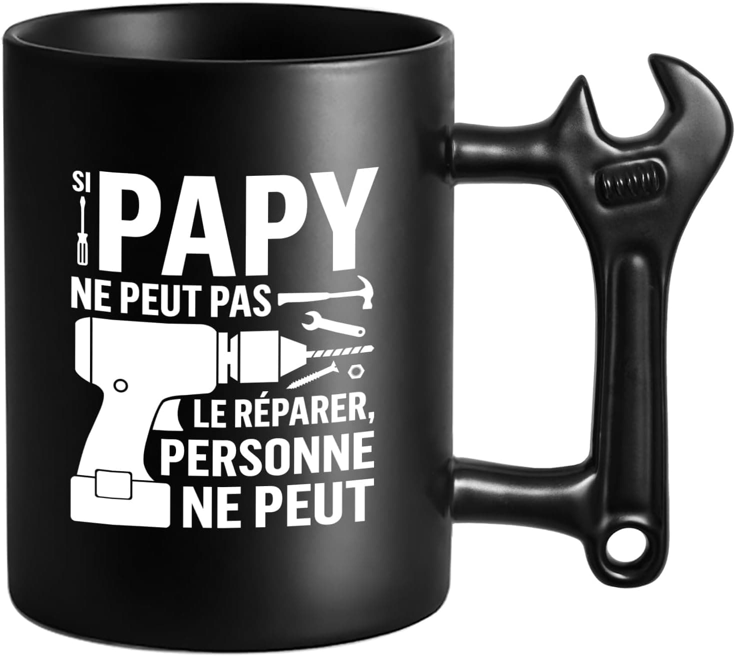 LOZACHE Tasse Papy avec poignée clé à molette – Cadeau original Grand-Père