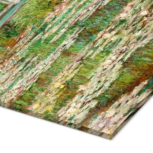 Posterlounge Le Bassin aux nymphéas, 1899 Tableau en verre acrylique de Claude Monet 100 x 130 cm Vert Tableaux Décoration murale