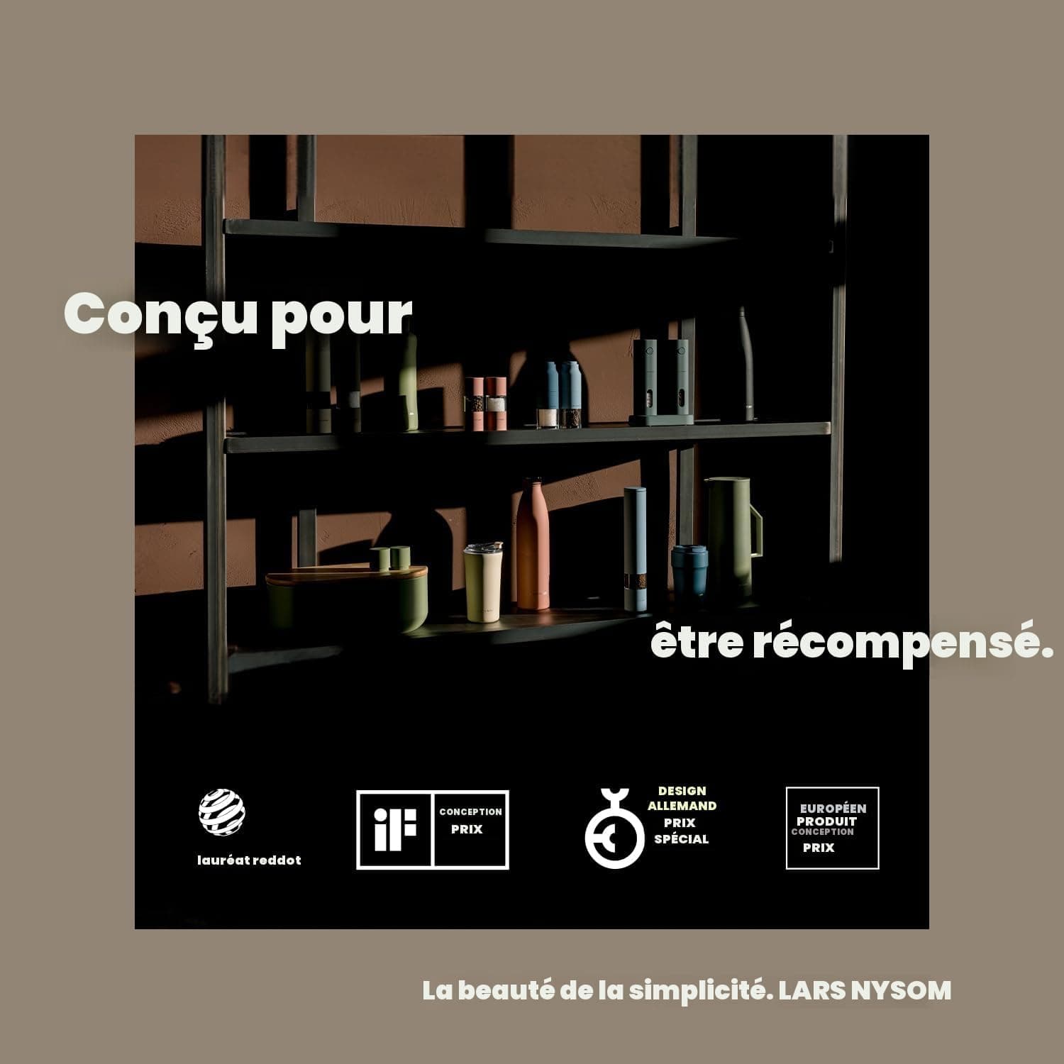 LARS NYSØM Gourde INOX 350ml | 0.35L Bouteille d’eau isolée | Gourde étanche pour Le Sport, la Bicyclette (Stainless Steel, 350ml)