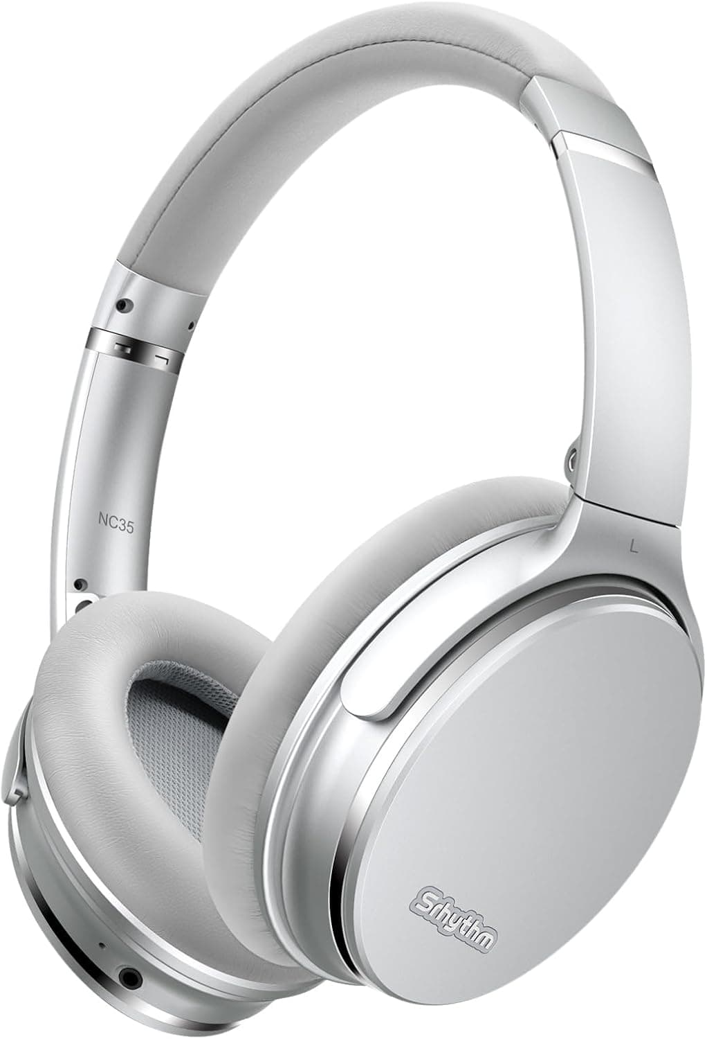 Srhythm NC35 Casque Bluetooth sans Fil V5.0 à Réduction de Bruit Active, 50H de Jeu, Circum-auriculaire à Charge Rapide avec Micro, Méga Basse, Mode de Transparence, écouteurs Connexion à 2 Appareils