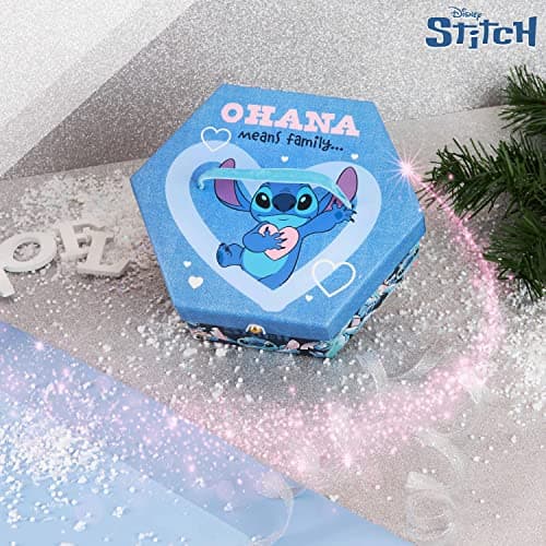Disney Stitch Calendrier de l'Avent 2024 pour Fille - Bijoux avec Bracelet Charms (Bijoux Bleus)