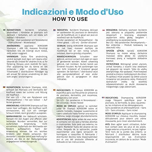 Xoriderm Shampoo délicat et utile en cas de psoriasis et de dermatite du cuir chevelu, et en cas de démangeaisons et de rougeurs de ce dernier