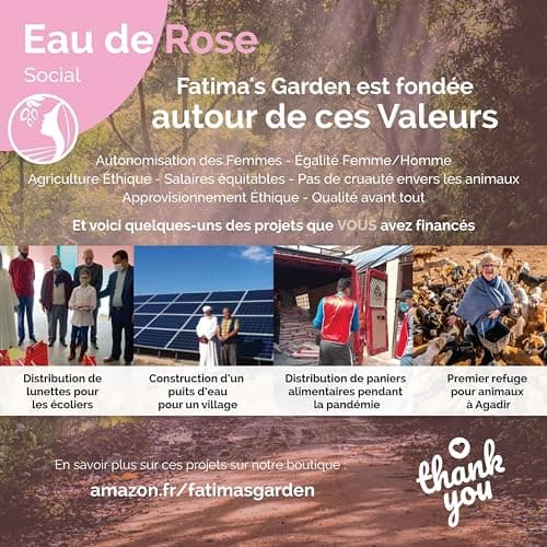Fatima's Garden Eau de Rose - Tonique Hydratant Bio, 300ml