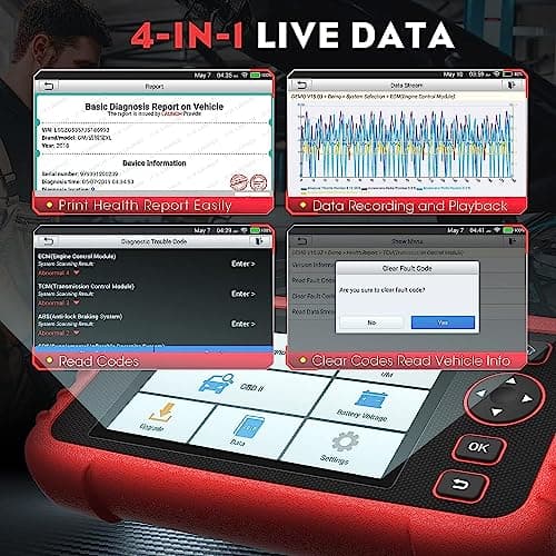 LAUNCH CRP123i V2.0 Valise Diagnostic Auto Élite ENG/ABS/SRS/at 4 Système,7 Remise à zéro (Huile,SAS,ABS,Frein,BMS,DPF,Papillon des gaz) Réinitialisation, AutoVIN