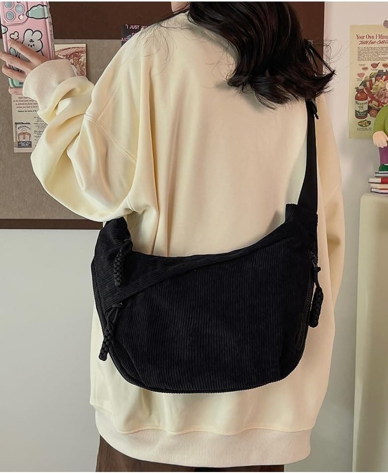 Aucuu Sac à Bandoulière, Grand Sac à Bandoulière, Sacs à Main avec Pendentif Nuage, Sacs Hobo Large Lanière avec Sangle Ajustable pour Femme