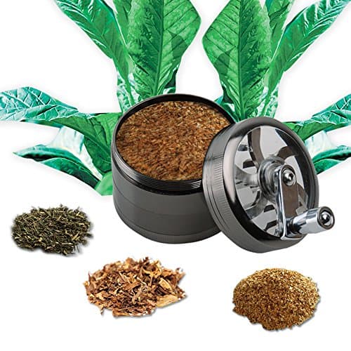 Grinder 6 * 6cm Grinder Moulin à Epicé en 4 pièces Broyeur pour Epices Herbes de Broyage (Noir)