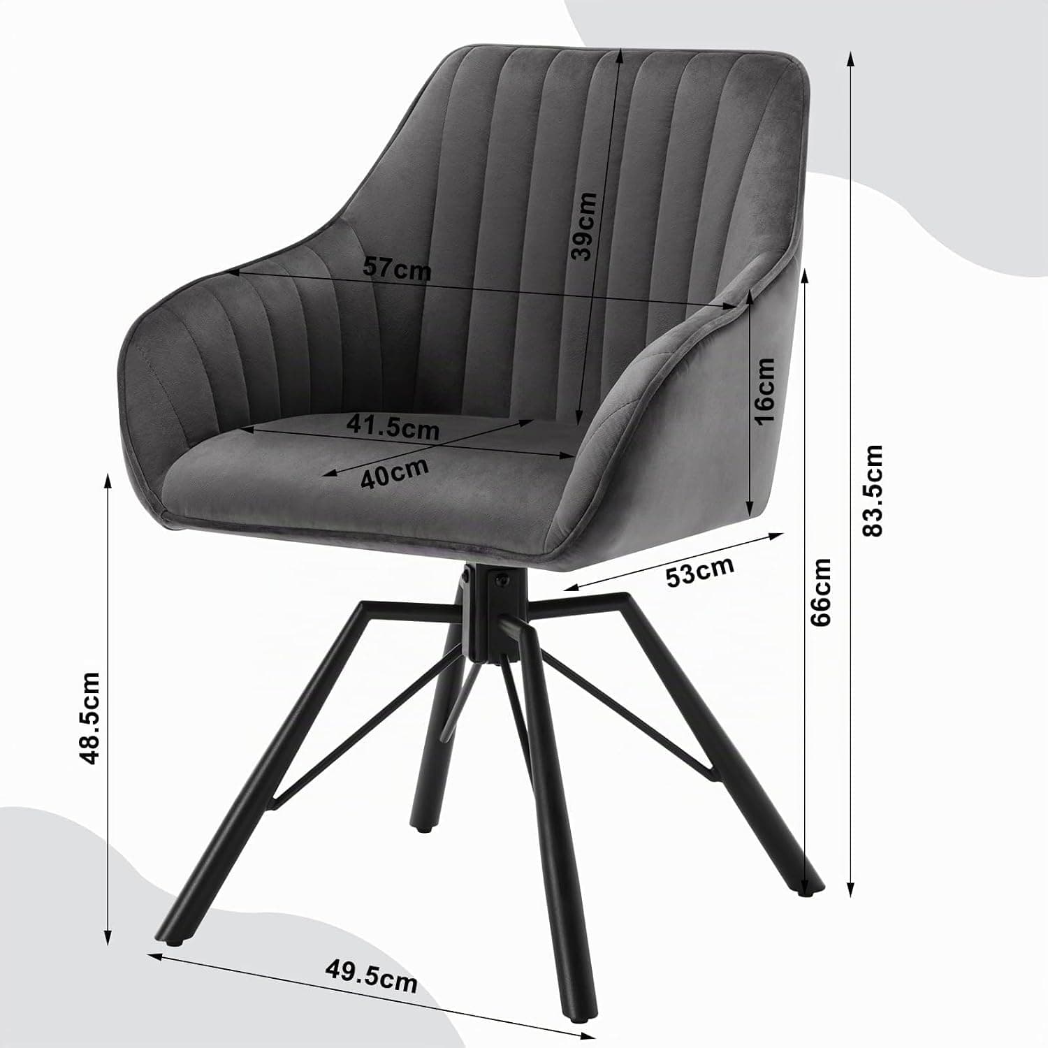 WOLTU Chaises de Salle à Manger Pivotantes
