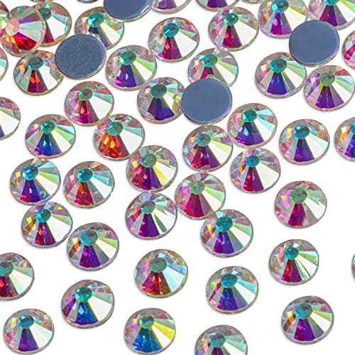 Beadsland Hotfix strass, 1440pcs dos plat cristal strass artisanat vêtements bricolage décoration, Cristal AB, SS20, 4.6-4.8mm