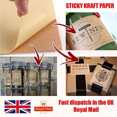 Evergreen Goods 20 Feuilles De Papier Autocollant Kraft Mat A4 | Etiquettes Autocollante Collantes Pour Imprimantes à Jet D'encre Et Laser | Feuille Autocollante Pour Des Tirages Haute Résolution
