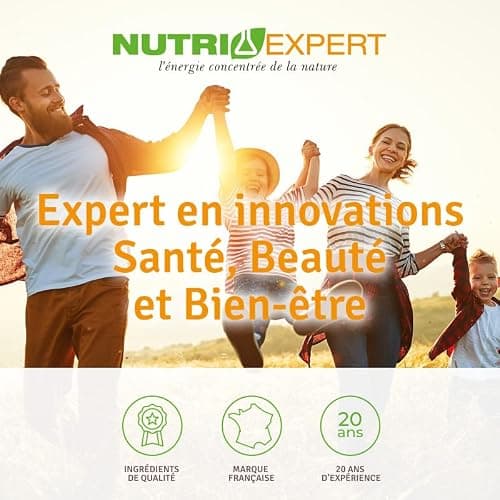 NUTRIEXPERT - Magnésium Marin B6+ - Complément Alimentaire à Base de Magnésium + Vitamine B6 + Mélisse - Favorise l'Équilibre du Système Nerveux et le Bien-Être - Réduit la Fatigue - Lot de 3 produits