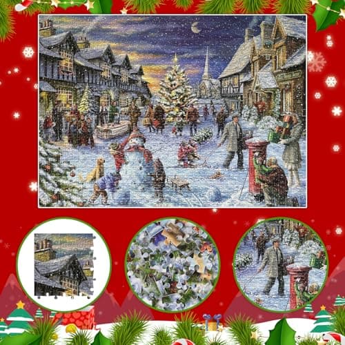 Niaetuto Calendrier de l'avent Puzzle,Calendrier de l'avent 2024 Puzzle,Advent Calendar Puzzle 1008 Pièces,Calendrier de l'avent Adulte Enfant,Calendrier Avent Puzzle pour Calendar Noel Cadeau