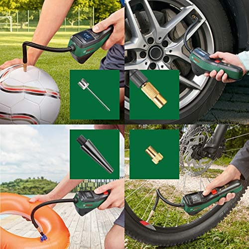 Bosch Home and Garden Pompe pneumatique sans-Fil Bosch – EasyPump (livré avec 1 Sac Textile, 1 Adaptateur de débit, 1 Aiguille à Ballon, 1 câble USB)