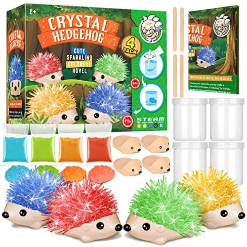 Dr.Daz - Kit de Cristaux 4 Cristaux de Couleurs à Faire croître en 3 Jours-Kit De Scientifique Jeux éducatifs 6 7 8 9 10 Ans Garçons Filles
