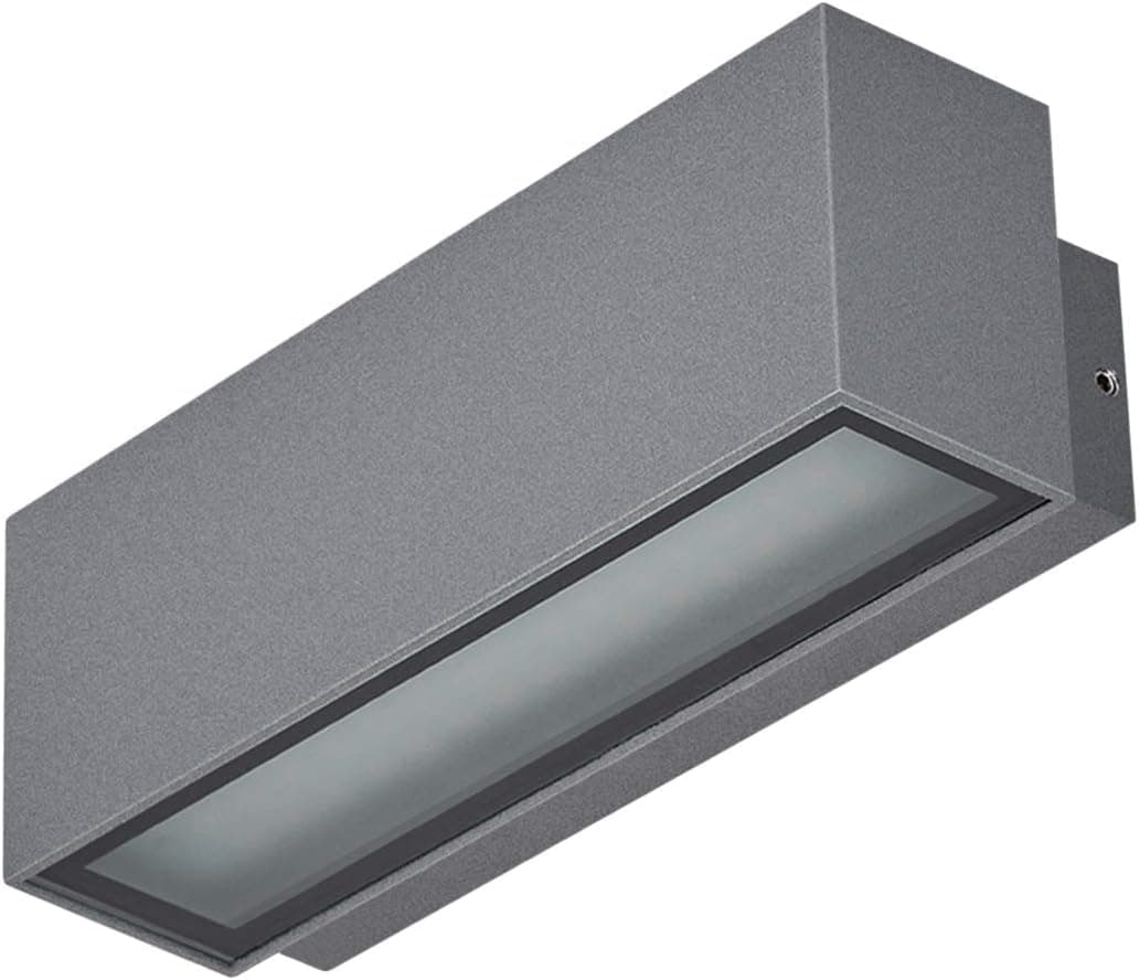 12W Applique Murale led Intérieur exterieur Lampe murale LED Moderne Imperméable IP65 Appliques Murales interieures en Aluminium pour Salon Escalier Couloir Jardin (Gris/Blanc Froid)