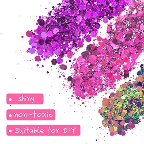 GWAWG 12 couleurs de paillettes holographiques pour le visage, les yeux, les cheveux, les ongles et la peinture